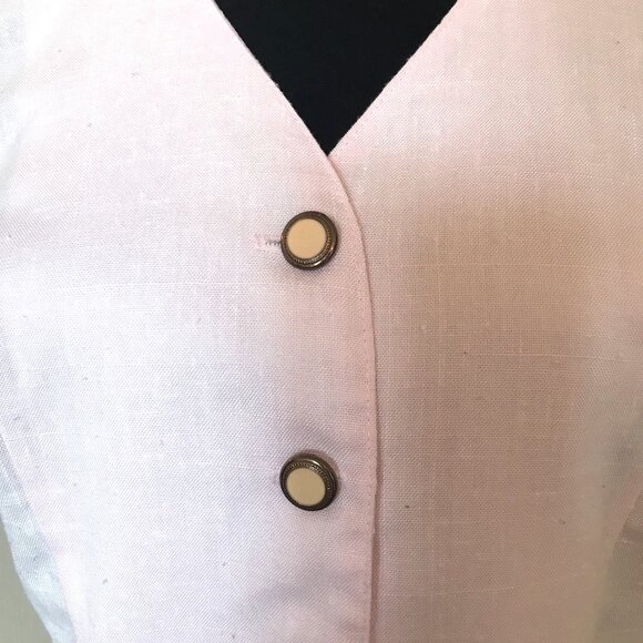 Halmode Petites Vintage Suit Embroidered Jacket Elastic Waist Skirt Pink Size 12 - Picture 6 of 11